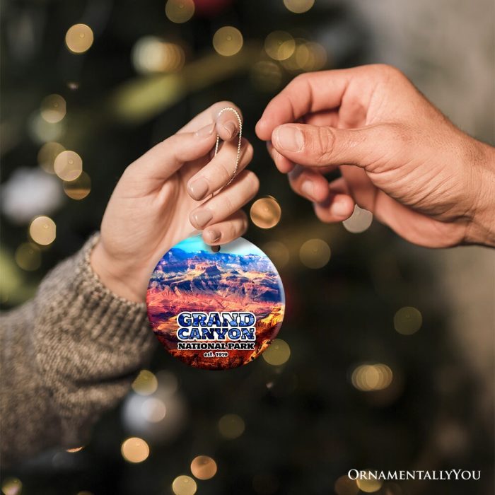 For Product 03 Grand Canyon National Park Scenic Ceramic Ornament Arizona Souvenir Christmas Decoration 3D Human Mockup 01
