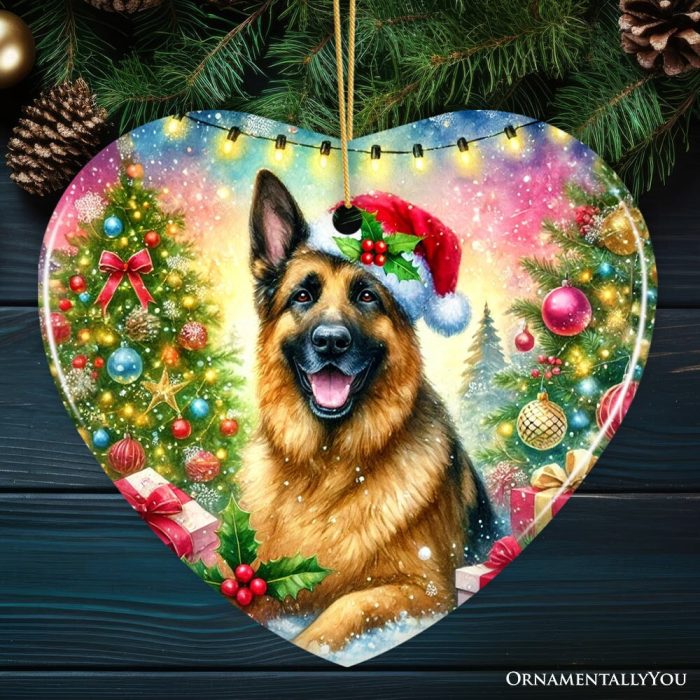 For Product 05 Winter Wonderland German Shepherd Ornament Gift and Decor for Cozy Christmas 3 Mockup Group 05