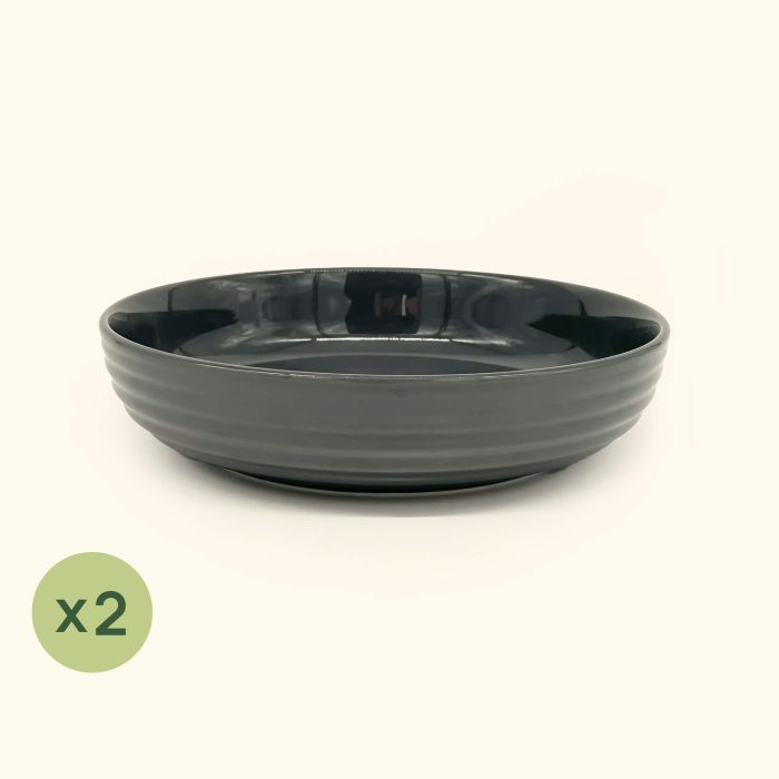 Vego Salad Serving Bowl Modern Gray 2 Pack