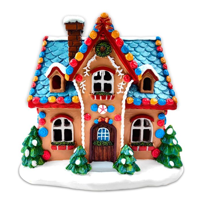 WBM 01 Whimsically Sweet Gingerbread Home Lighted Christmas Decoration 7 LED Table Figurine Holiday Decor