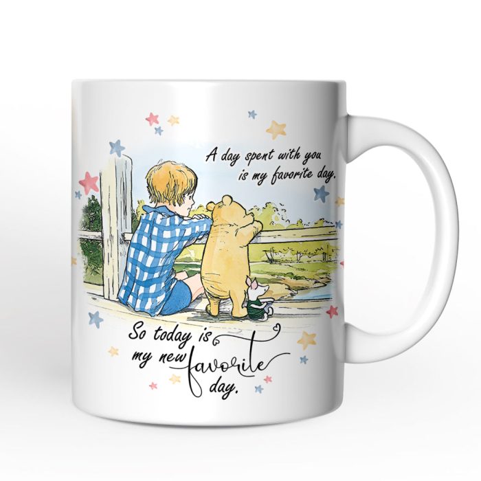 WBM 02 A Day with You is My Favorite Personalized Mug Pooh Bear s Sentimental Quote with Custom Name