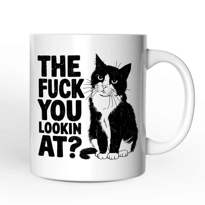 WBM 02 What Are You Looking At Personalized Mug Cat Lover Gift With Custom Name