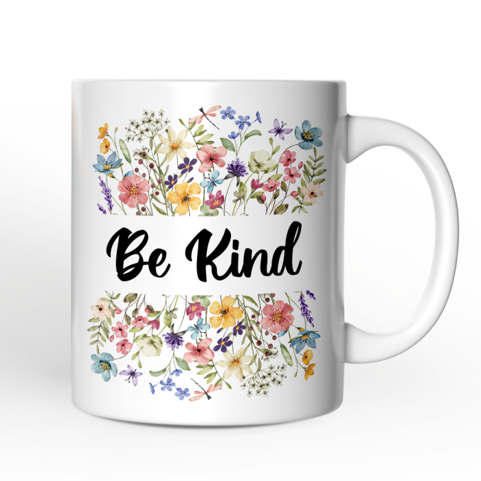 WBM 03 Wildflowers Personalized Mug Flowers Custom Gift with Name for Women
