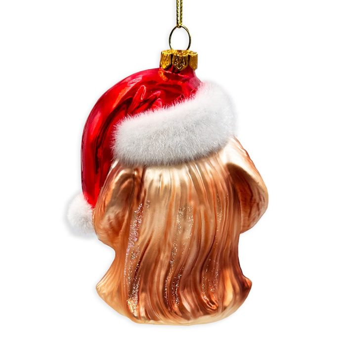 WBM 03GoldenRetrieverGlassChristmasOrnament LabradorTreeDecoration