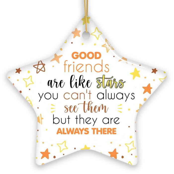 WBM Good Friends are Like Stars Christmas Ornament Friendship Gift and Appreciation