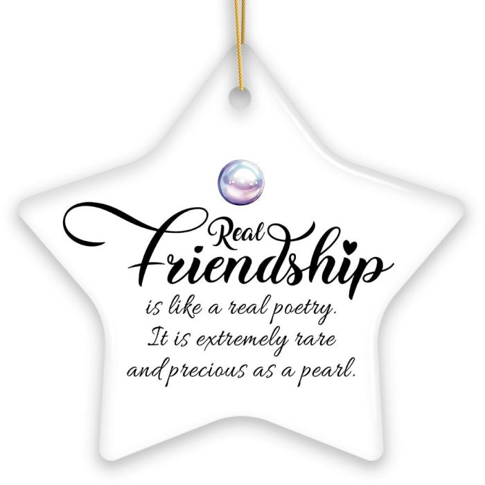 WBM Real Friendship is as Precious as a Pearl Ornament Christmas Gift for Best Friends