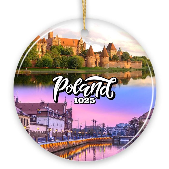 WBM Vibrant Poland Cultural Heritage Ornament Eastern European Landmarks Christmas Gift and Warsaw Souvenir 02