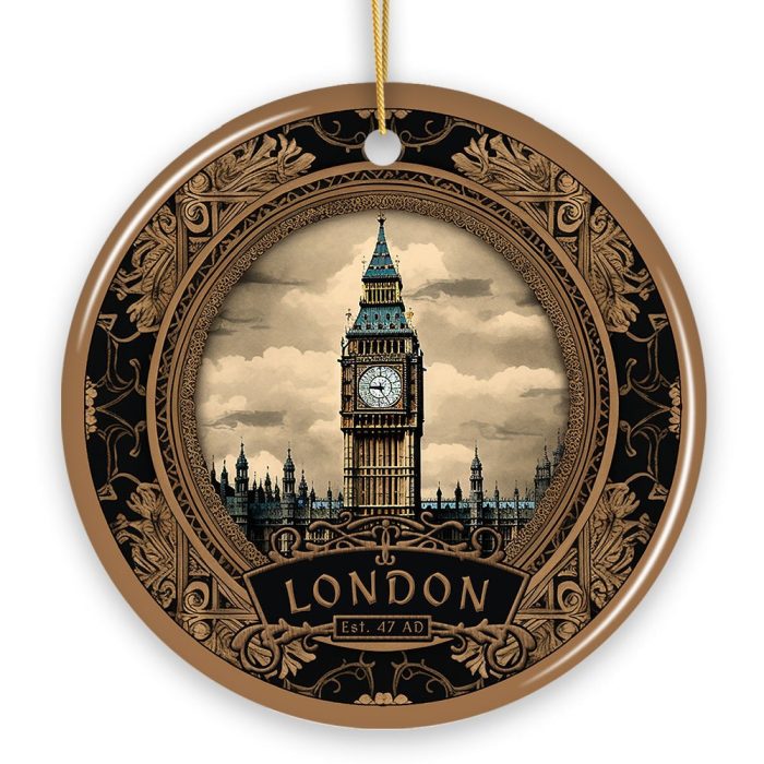 WBM Vintage Victorian Style Big Ben Ornament London Traveler Souvenir
