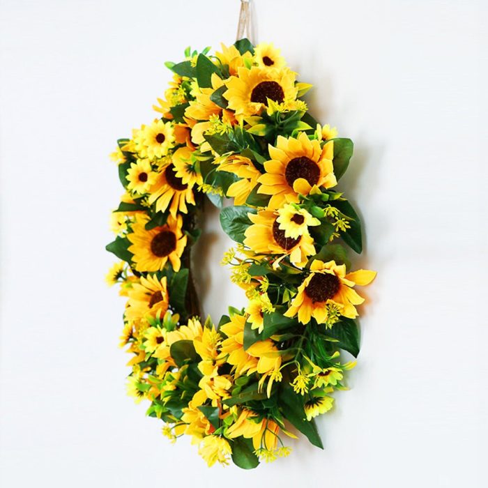 forproductSunflowerWreathforFrontDoororHome 20Inches6
