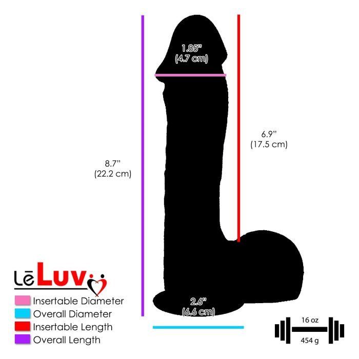 large tpr realistic dildo suction cup cock and balls dimensions