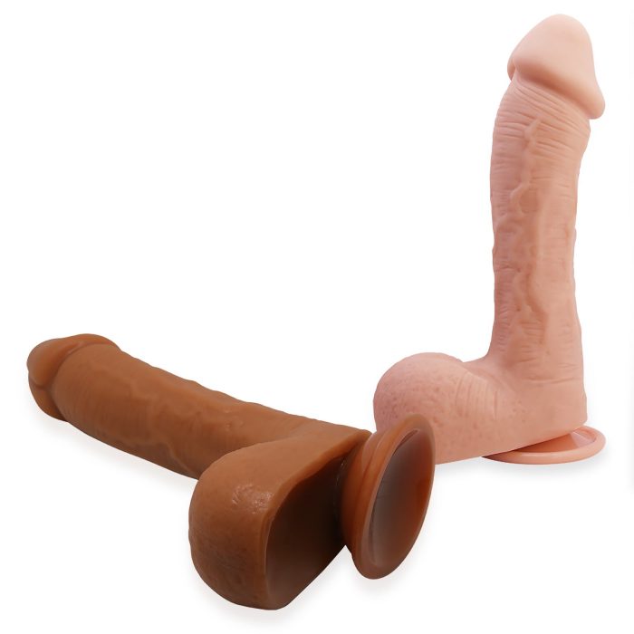 large tpr realistic dildo suction cup cock and balls gallery