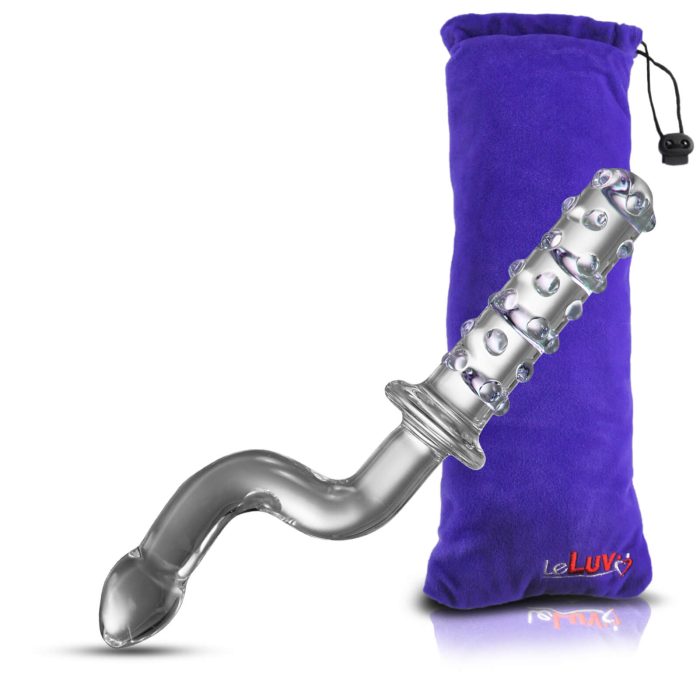 leluv glass crank juicer pyrex nubby pearls anal purple