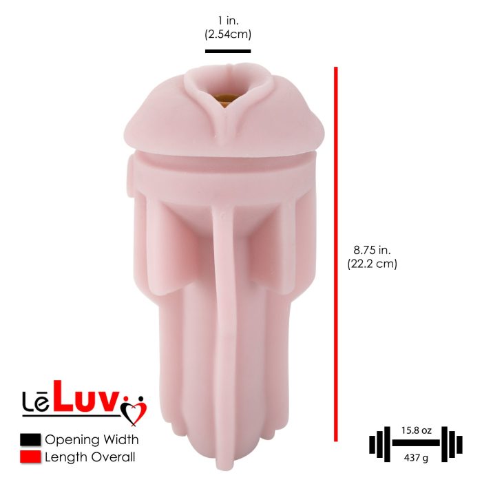 leluv handheld male masturbator flesh insert dimensions