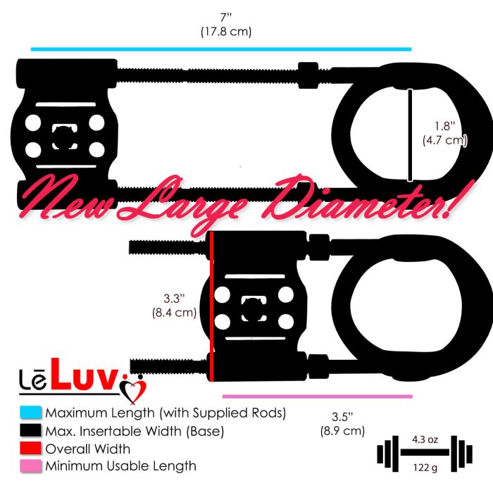 leluv large penis extender slider dimensions 8102cc58 b154 4831 9c8d df442cd7e2c3