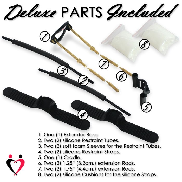 leluv penis extender slider deluxe black parts