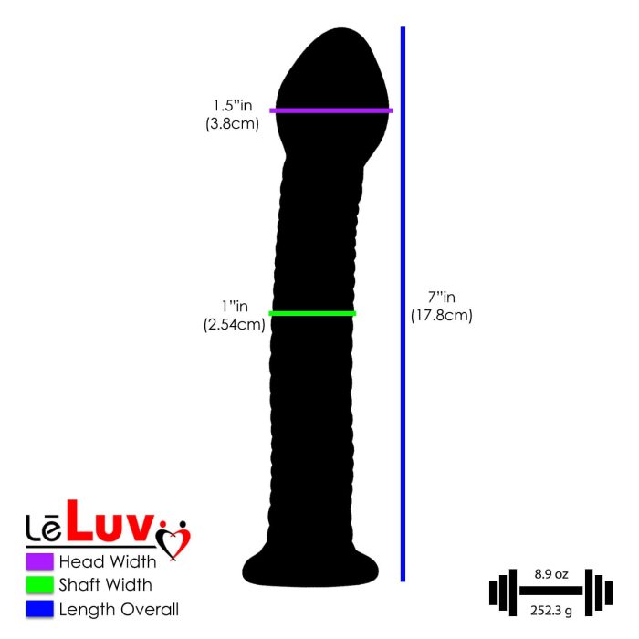 leluv ridged textures pyrex glass simple probe dimensions