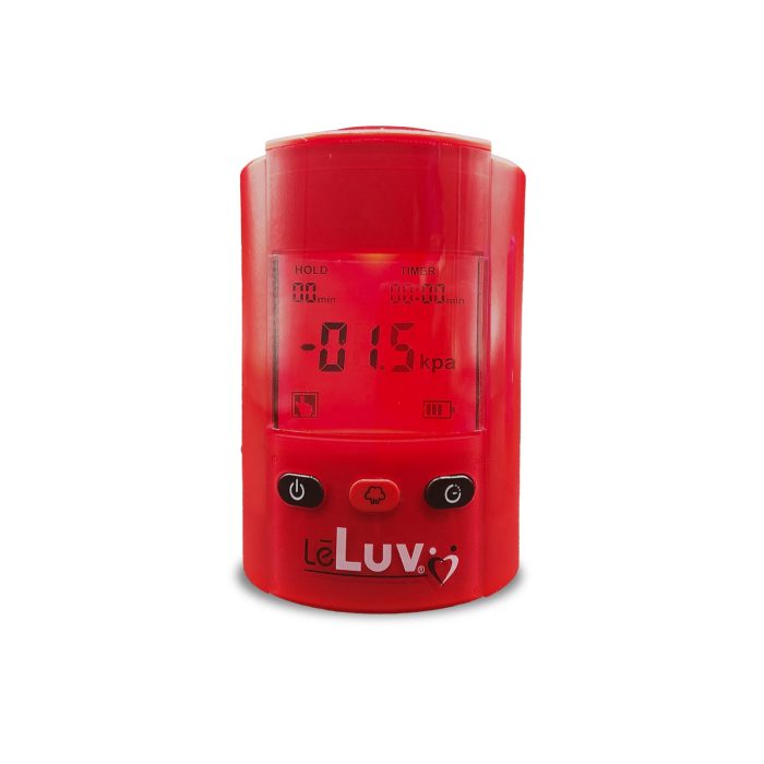 leluv smart ipump lcd display rechargable vacuum penis pumps head red front