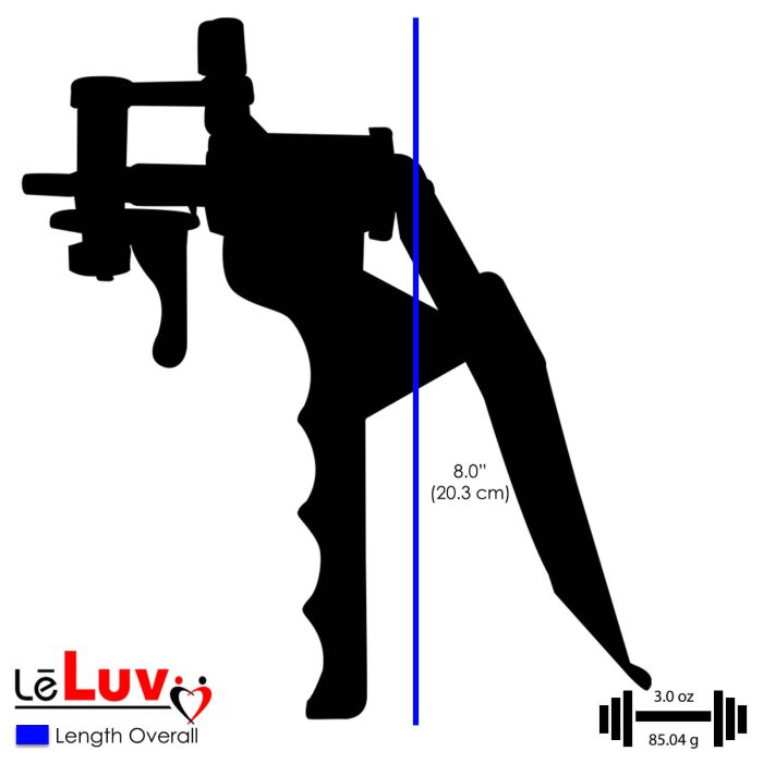 leluv tyro pistol grip vacuum pump penis breast nipple air dimensions