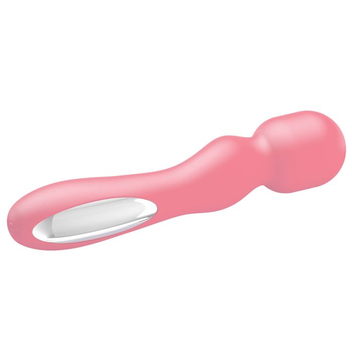 leluv usb rechargable multispeed magical wand pink bottom