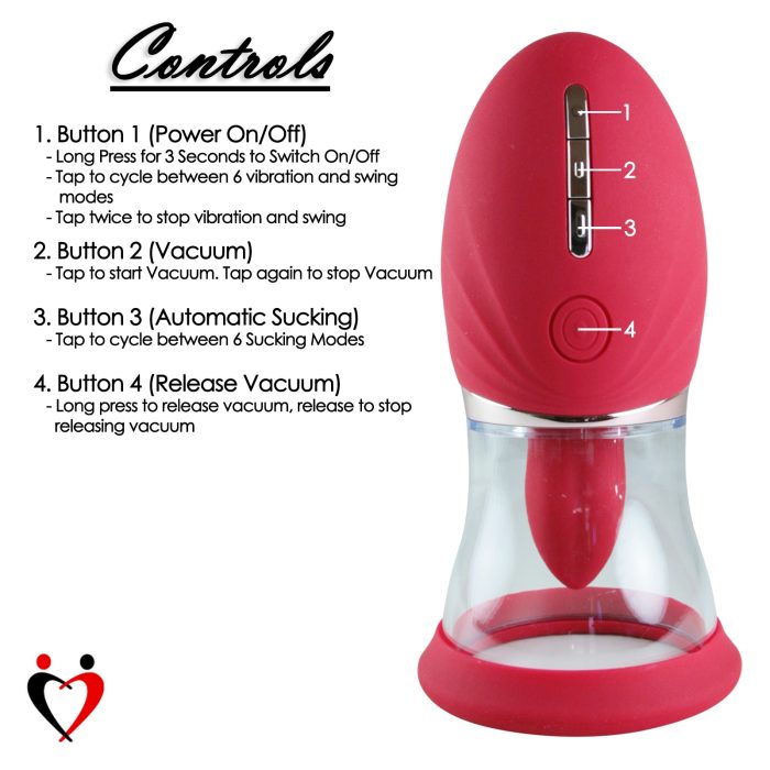 magic toungue vibrating suction cups controls