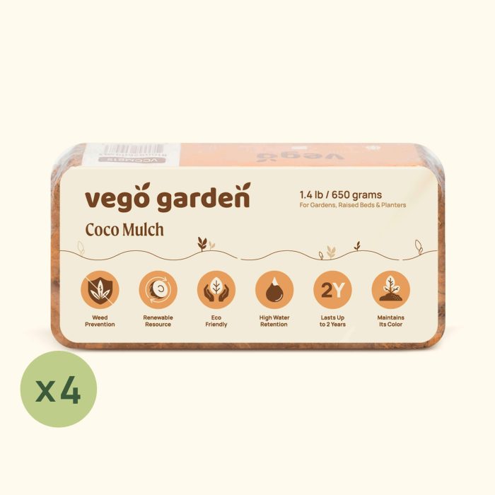 vego garden CocoMulch 1.5lbBrick 4Pack