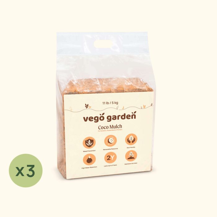 vego garden CocoMulch 11lbBlock 3Pack