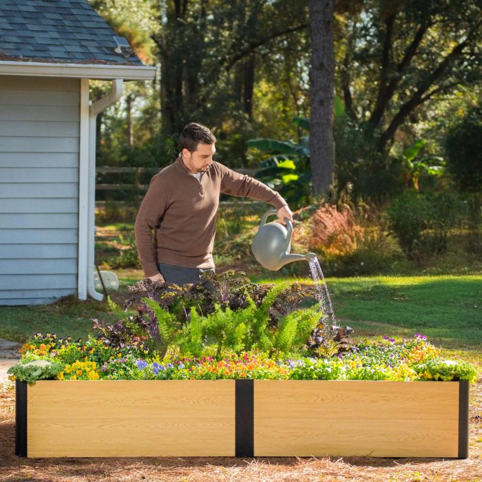 vego garden Evergrove Metal raised bed 4x8 Lifestyle 3