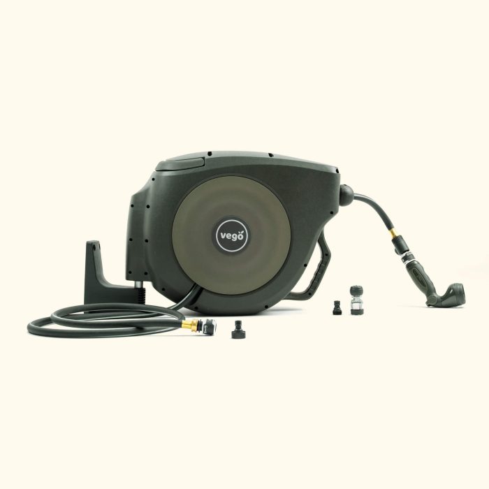 vego garden Retractable Hose Reel Set 130ft green fd054e22 5328 4e76 a5ae 1877c236b845