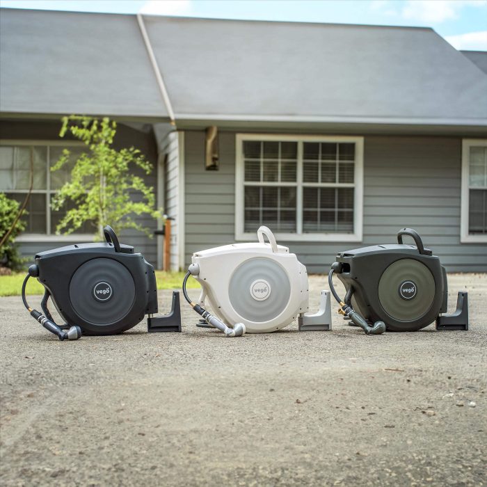 vego garden RetractableHoseReelSet100ftHi Flow 9